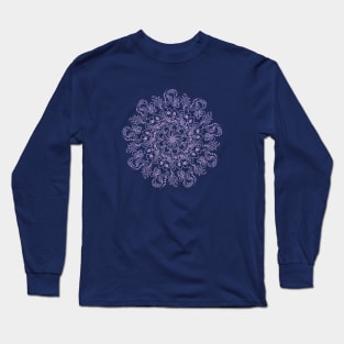 Light purple dot mandala Long Sleeve T-Shirt